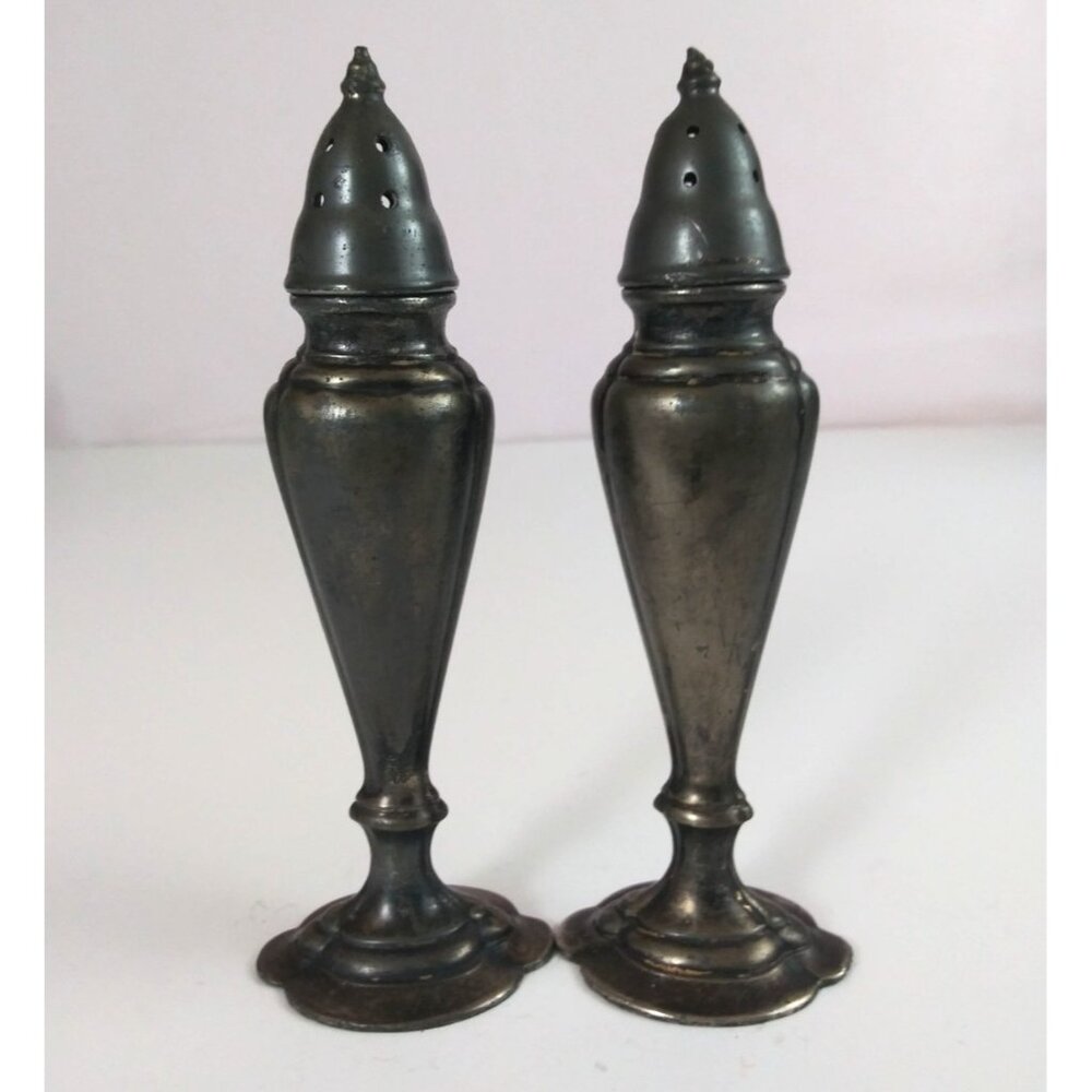 Vintage La France #480C Silver Plated Salt & Pepper Shakers USA